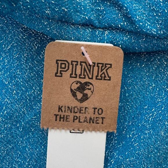 VS Pink Ocean Blue Sparkle Swim Skirt Bikini Set Size Large - Picture 8 of 8